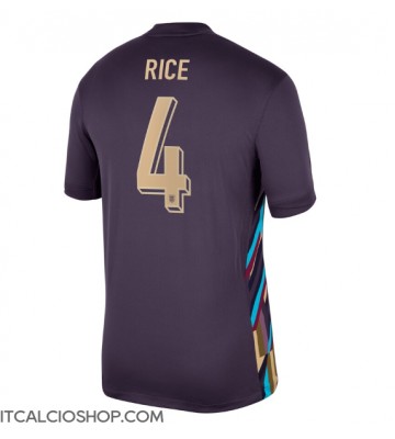 Inghilterra Declan Rice #4 Seconda Maglia Europei 2024 Manica Corta